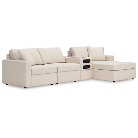 4-Piece Sectional With Chaise