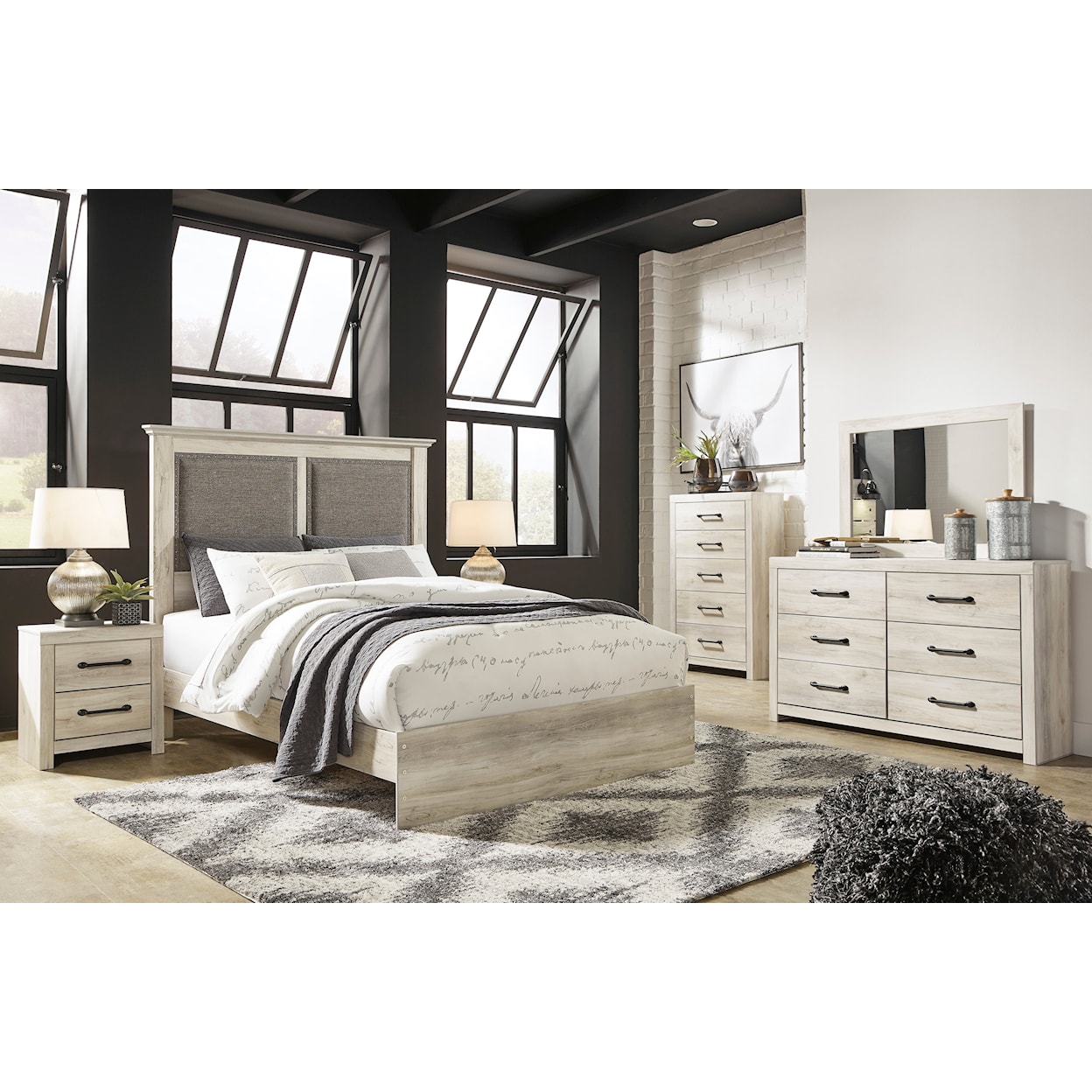 Signature Design by Ashley Baleigh Queen Upholstered Panel Bed