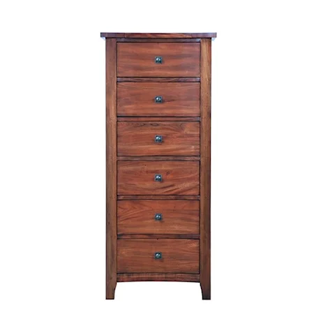 Transitional 6-Drawer Lingerie Chest with Cedar-Lined Drawers