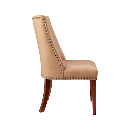 Dining Chair with Faux Leather Upholstery