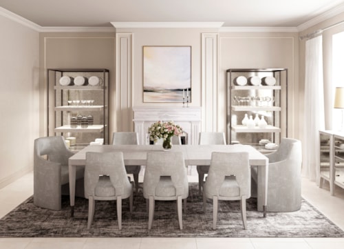 Transitional 10-Piece Dining Group