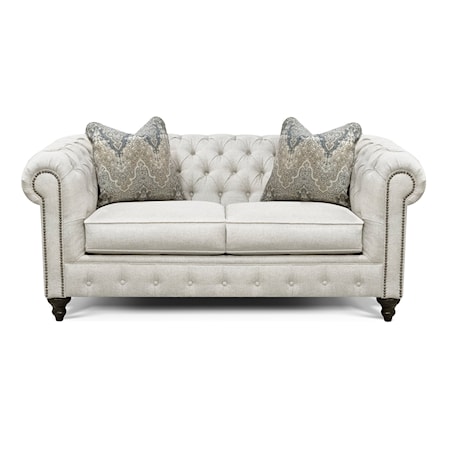 Upholstered Chesterfield Loveseat