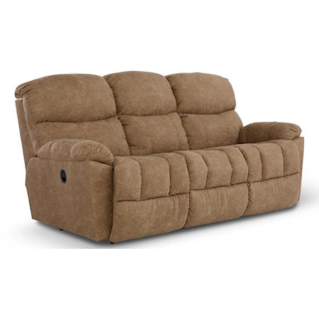 Casual Reclining Sofa with Pillow Armrests