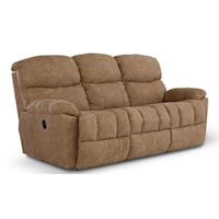 Casual Reclining Sofa with Pillow Armrests