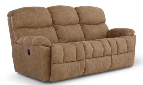 Casual Reclining Sofa with Pillow Armrests
