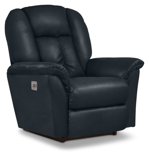 Casual Power Rocking Recliner With Headrest And Lumbar