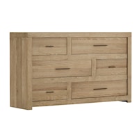 Contemporary 6-Drawer Dresser with Felt-Lined Drawers