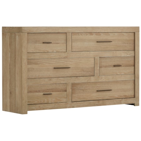 dresser with felt lined drawers Aspenhome Cyrus BRMDREI30464 Transitional 6-Drawer Dresser with Felt and Cedar-Lined Drawers | Fashion Furniture