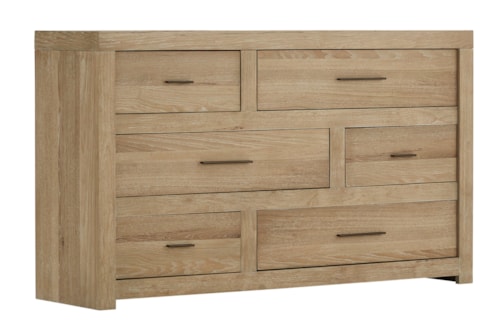 Contemporary 6-Drawer Dresser with Felt-Lined Drawers