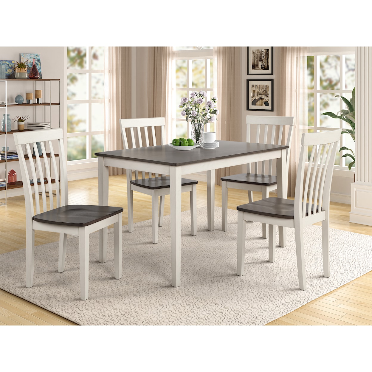 Crown Mark Brody BRADY WHITE 5 PC DINETTE |