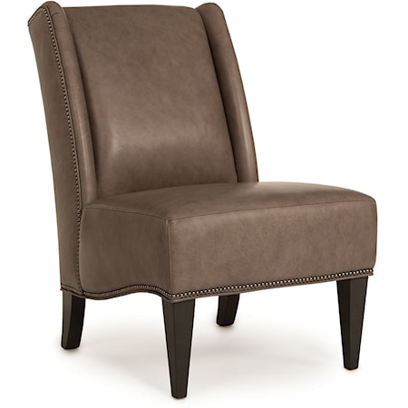 Accent Chair with Tapered Wood Legs