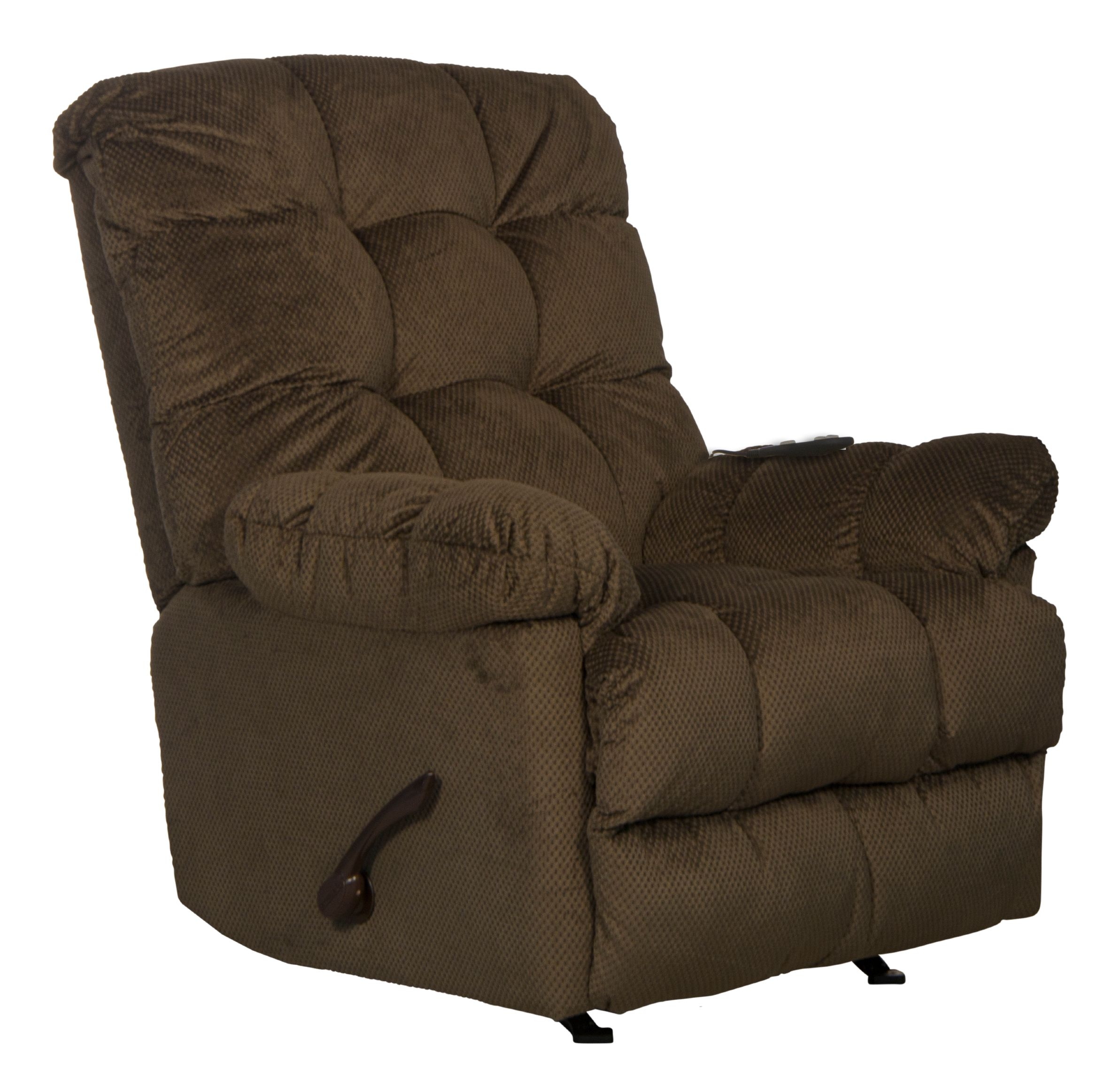 Casual Chaise Rocker Recliner with Deluxe Heat & Massage