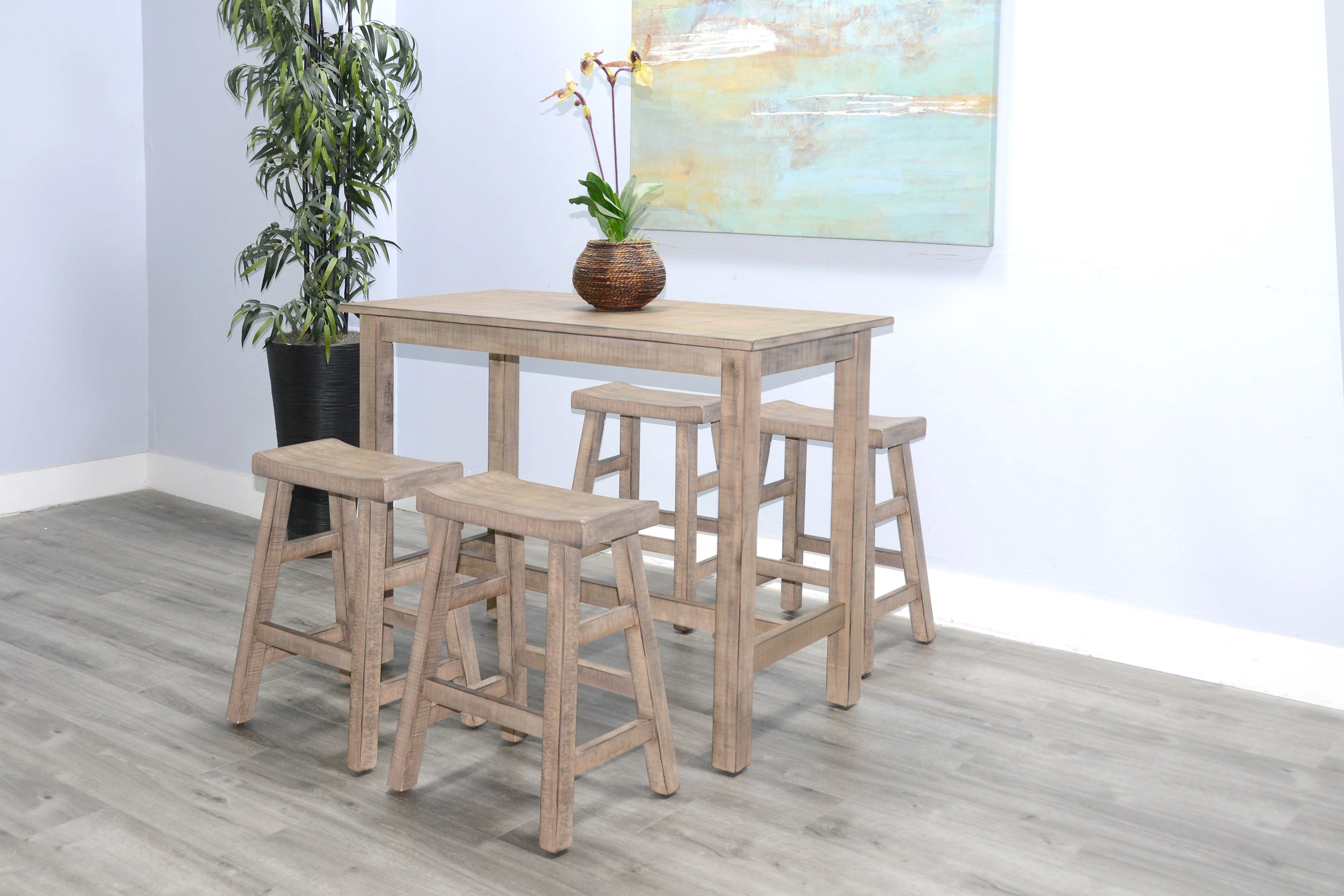 Wood Counter-Height Dining Table