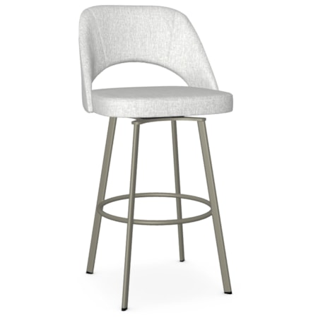 Upholstered Bar Height Swivel Stool