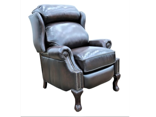 Traditional Push Back Recliner with Nail Head Trim