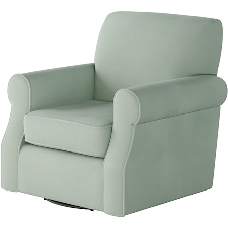 Swivel Chair with Rolled Arms