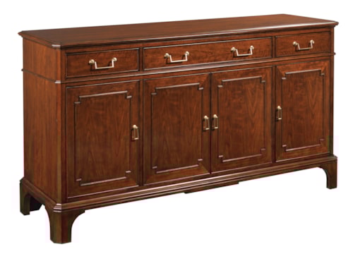 Traditional 4-Door Credenza