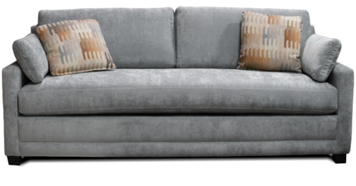 Contemporary Sofa with Bolster Pillows