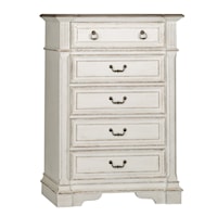 Traditional 5-Drawer Chest with Dovetail Construction