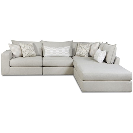 Contemporary Modular Sectional with Chaise