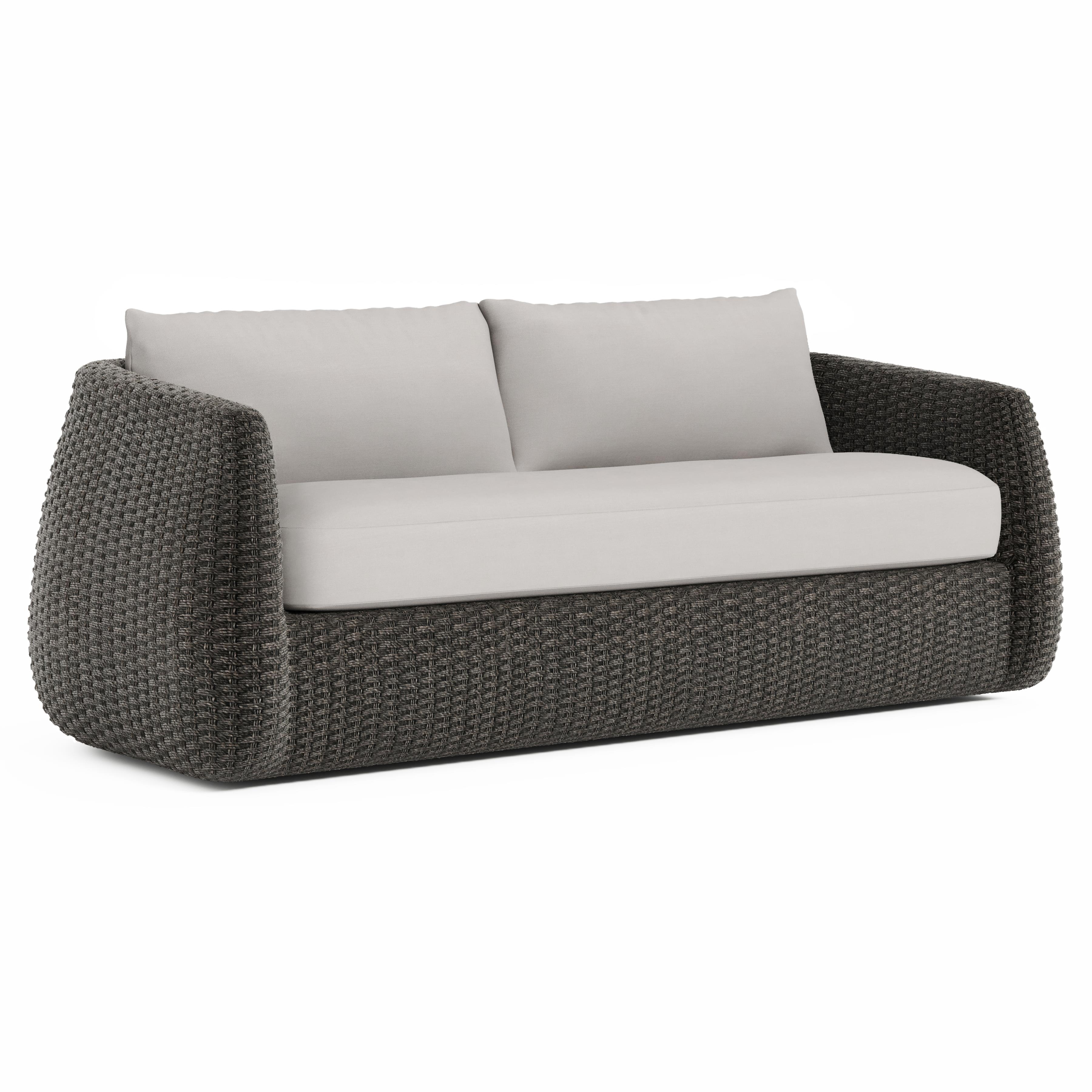 Woven Outdoor Sofa w/Bench Cushion