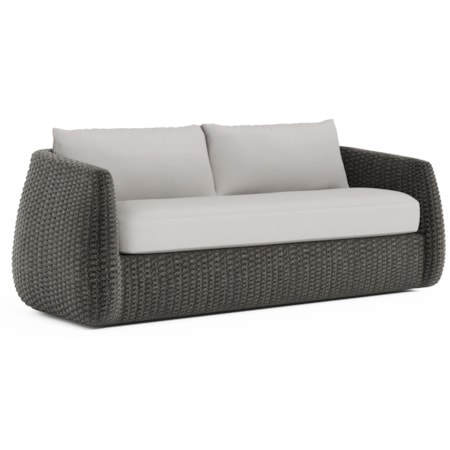 Woven Outdoor Sofa w/Bench Cushion