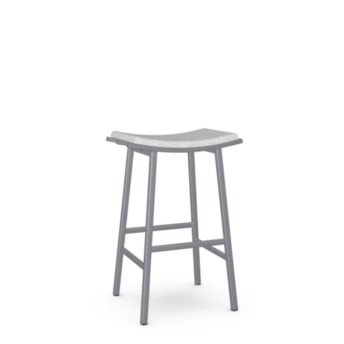 Contemporary Bar Height Stool with Upholstered Seat