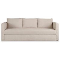 Contemporary Queen Sleeper Sofa with Bench Seat