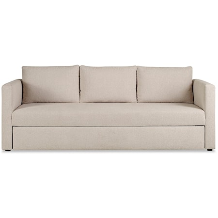 Contemporary Queen Sleeper Sofa with Bench Seat
