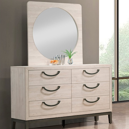 Veda Contemporary Dresser and Mirror