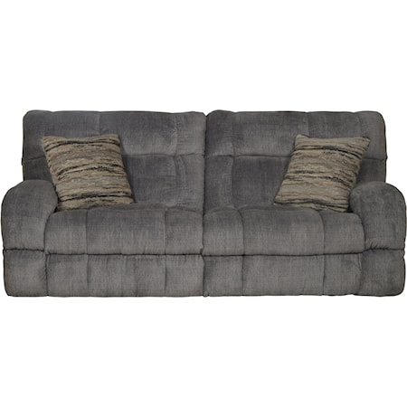 Transitional Power Lay Flat Reclining Sofa