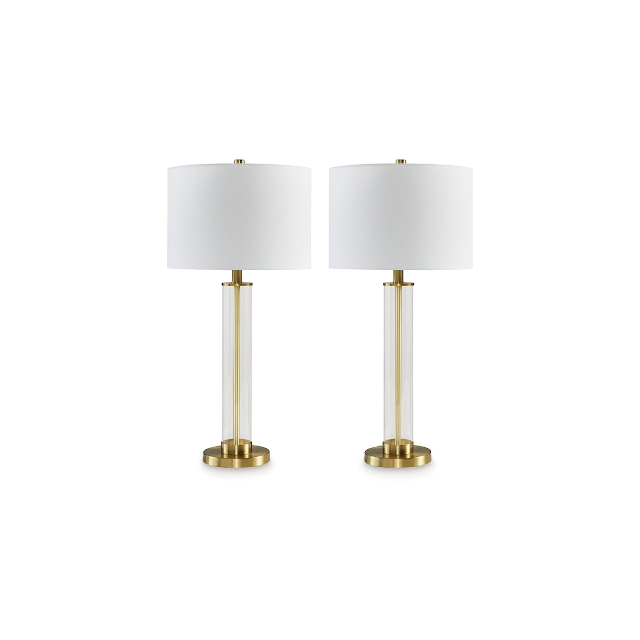 Signature Design by Ashley Orenman Glass Table Lamp (Set of 2)