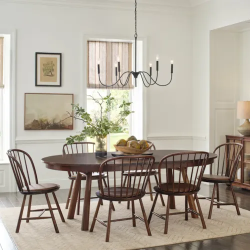 7-pc. Modern Rustic Dining Set with Extension Table