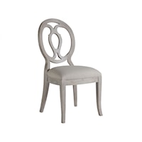 Axiom Oval Back Side Chair with Upholstered Seat