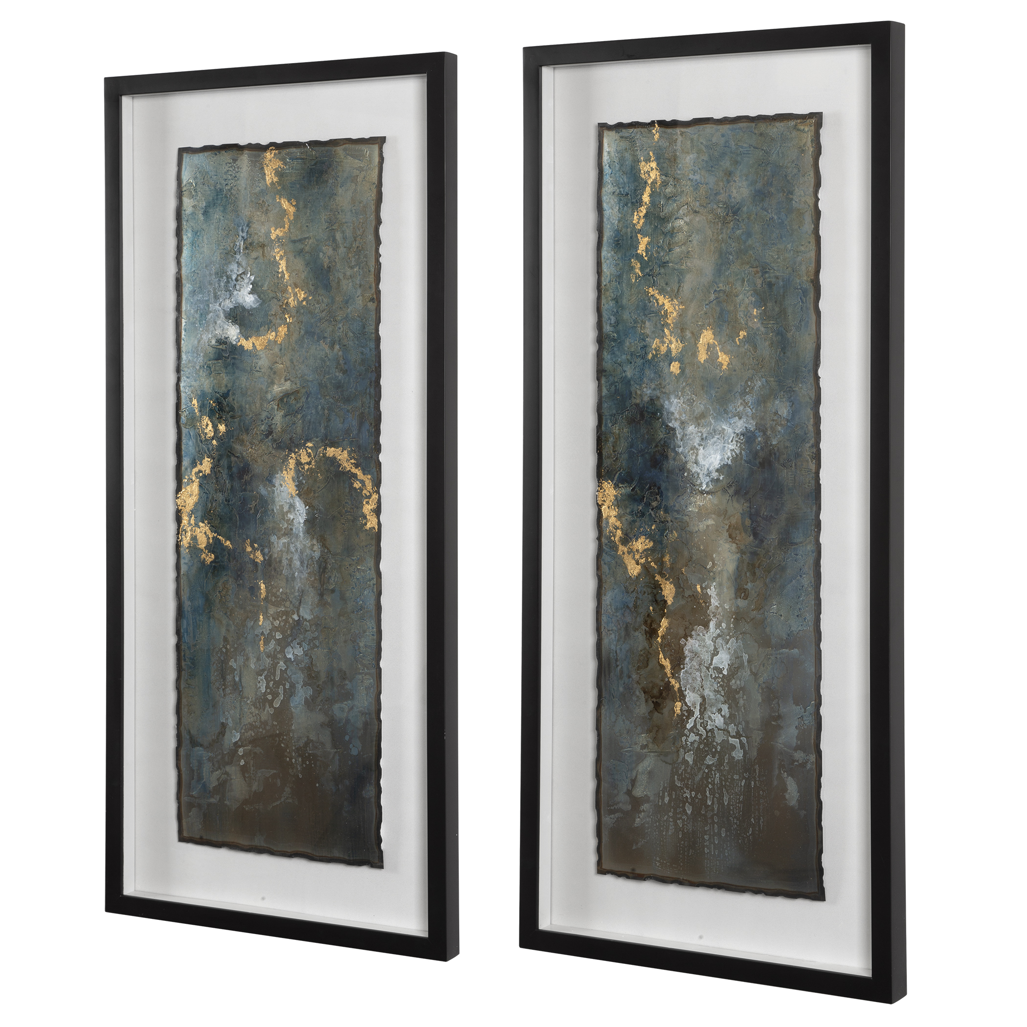 Uttermost Glimmering Agate Glimmering Agate Abstract Prints S/2