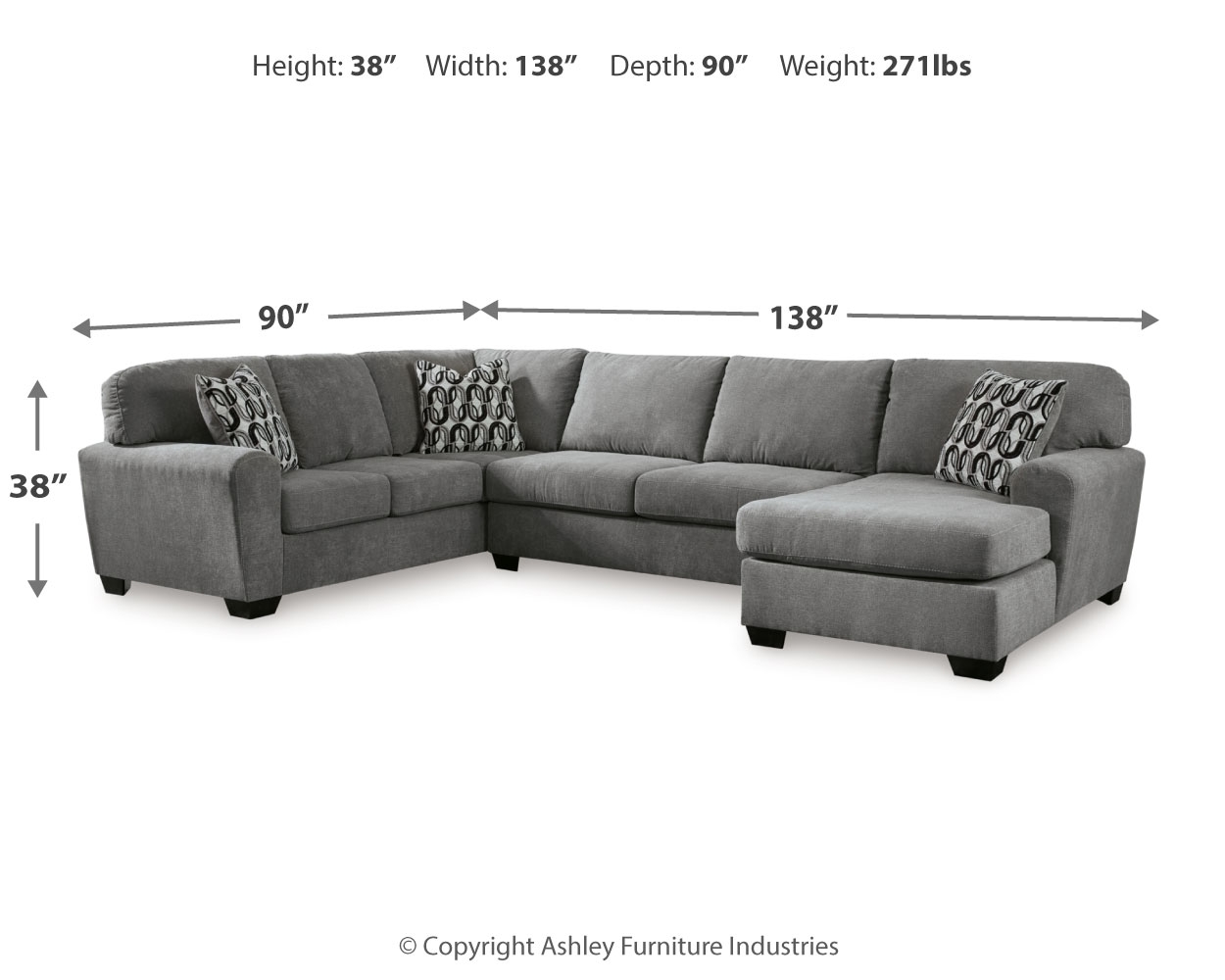 Benchcraft Birkdale Court Sectional With Chaise