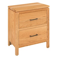 Casual 2-Drawer Nightstand