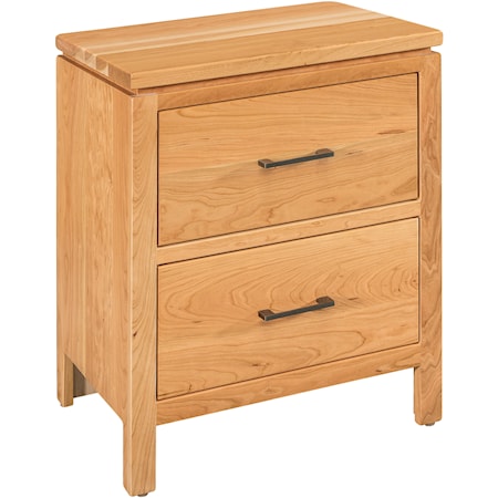 Casual 2-Drawer Nightstand