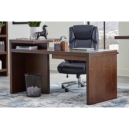 Contemporary Writing Desk with Pull-Out Surfaces