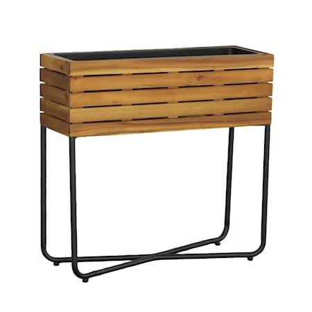 Rectangular Planter with Metal Legs