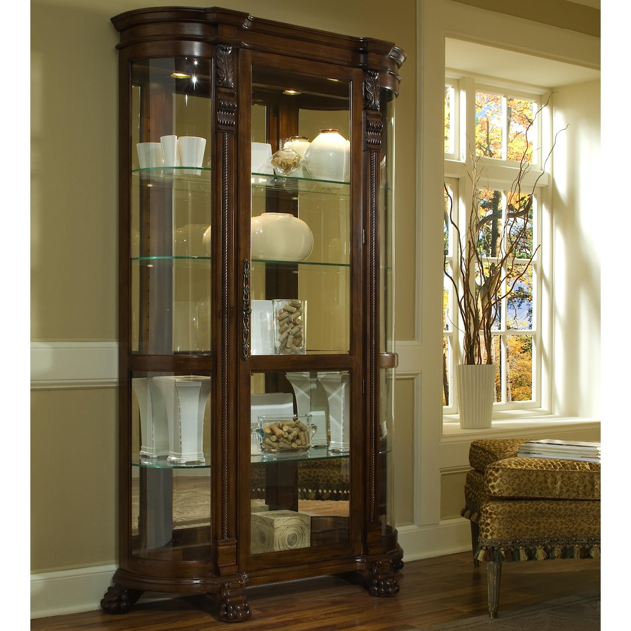 Pulaski Furniture Curios Living Room End Curio Cabinet