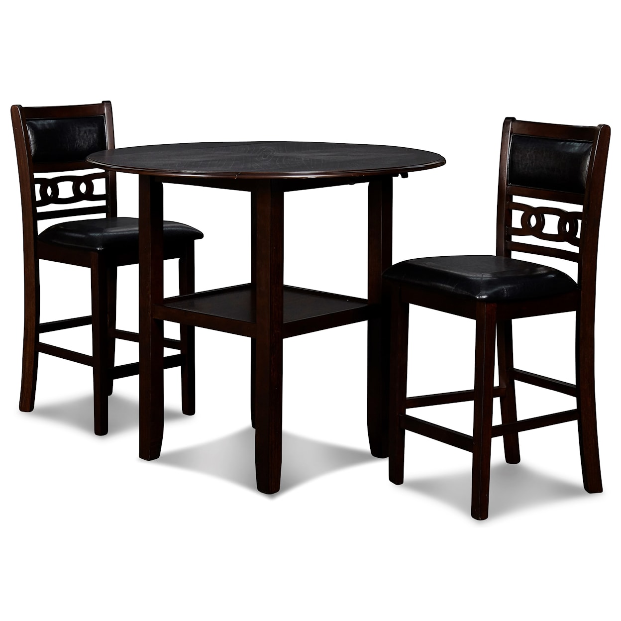 New Classic Gio GIO EBONY 42" 3 PIECE COUNTER TABLE | WITH D