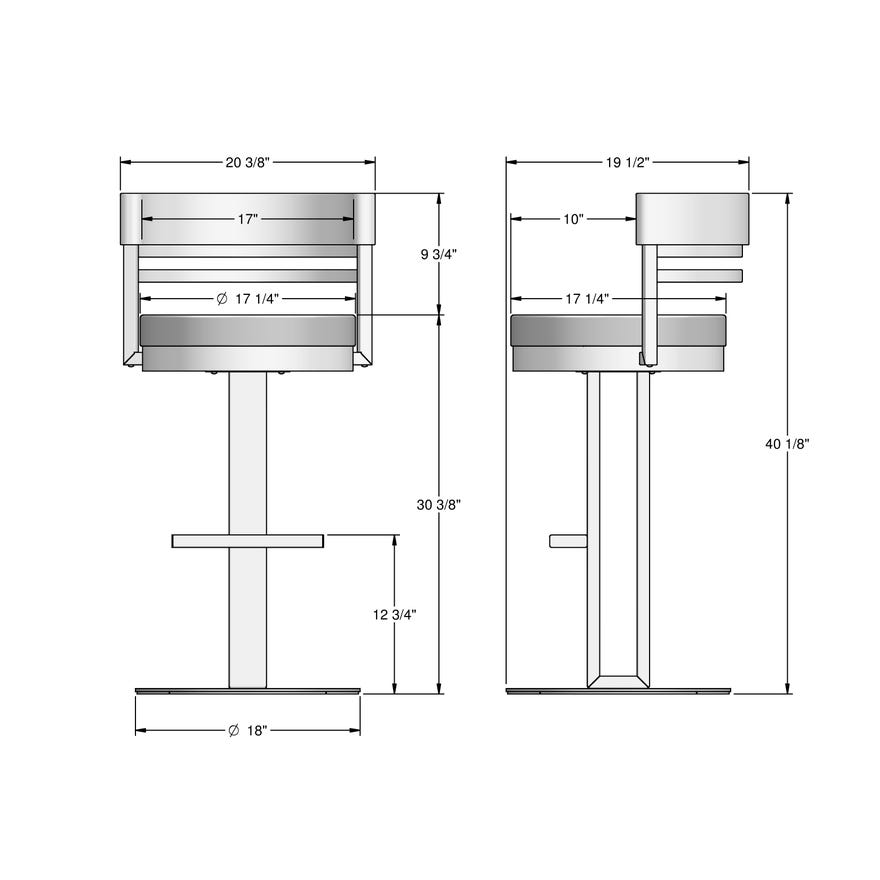 Amisco Sunny Upholstered Bar Height Swivel Stool