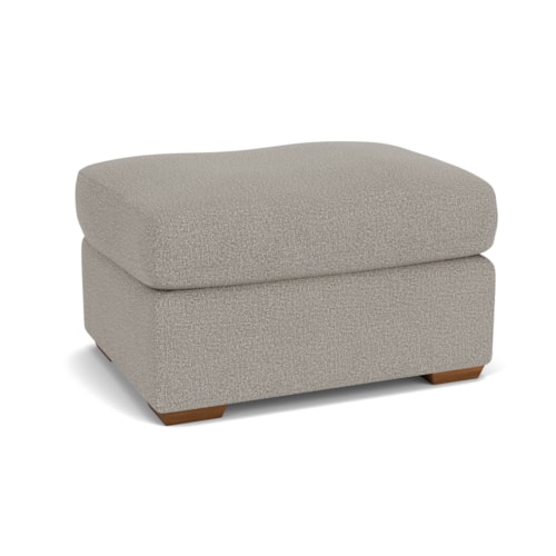 Casual Ottoman with Block Feet