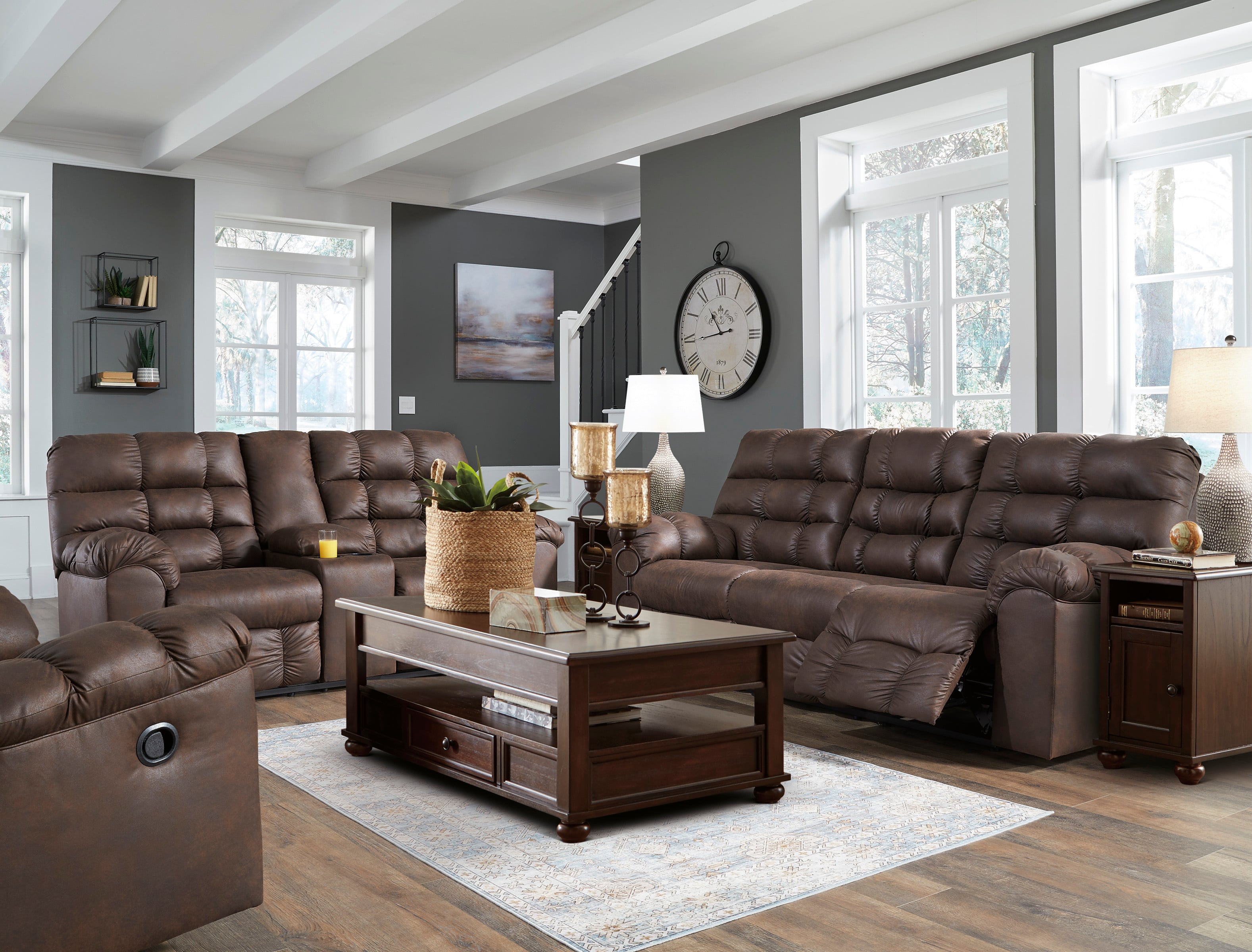 Signature Design by Ashley Derwin 2840194 Faux Leather Reclining