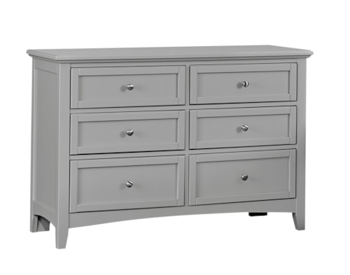Transitional 6-Drawer Dresser with Dovetail Construction