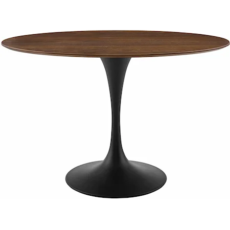 48" Oval Walnut Dining Table