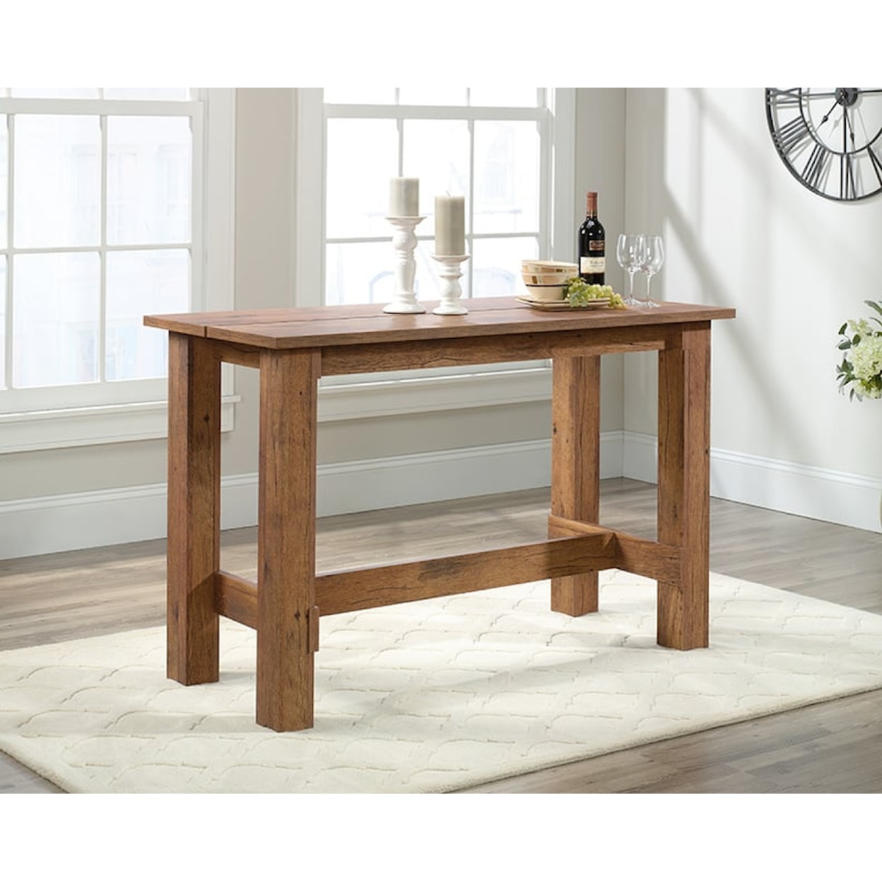 Sauder Boone Mountain Counter Height Kitchen Dining Table