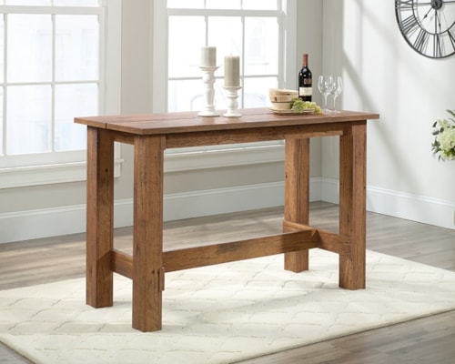 Farmhouse Counter Height Kitchen Dining Table - Vintage Oak