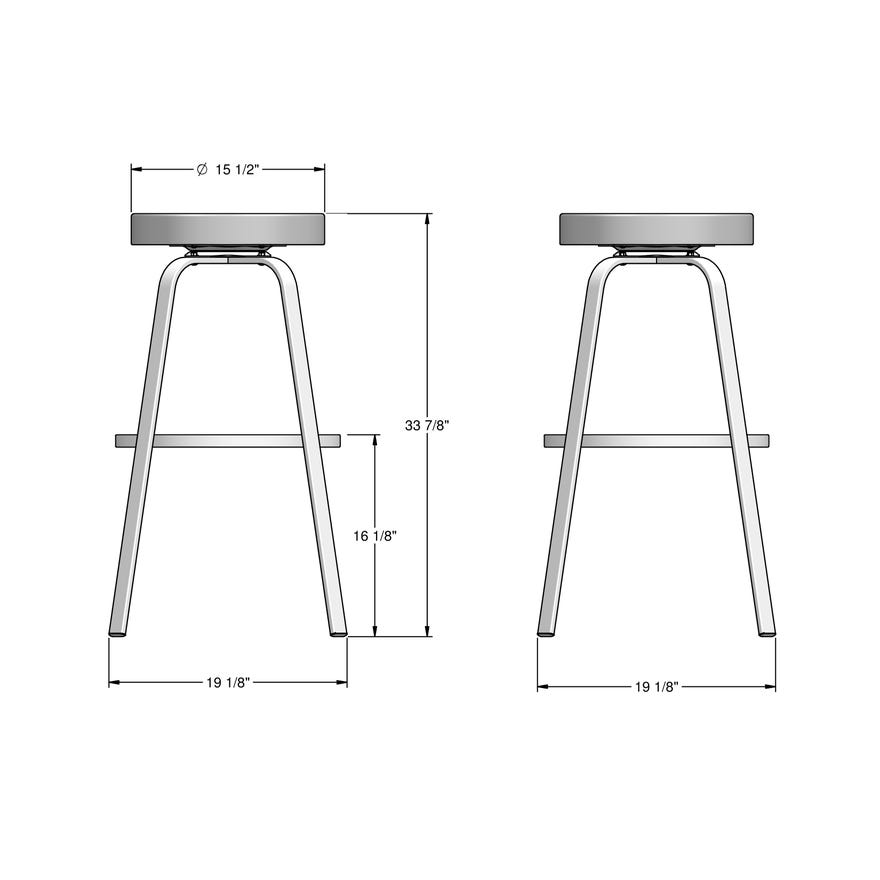 Amisco Reel Upholstered Spectator Height Stool